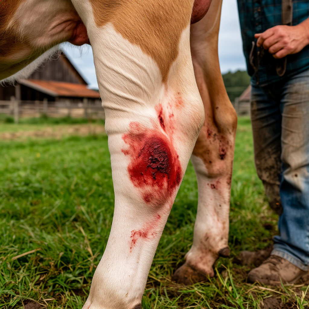 Digital dermatitis in dairy cattle hoof
