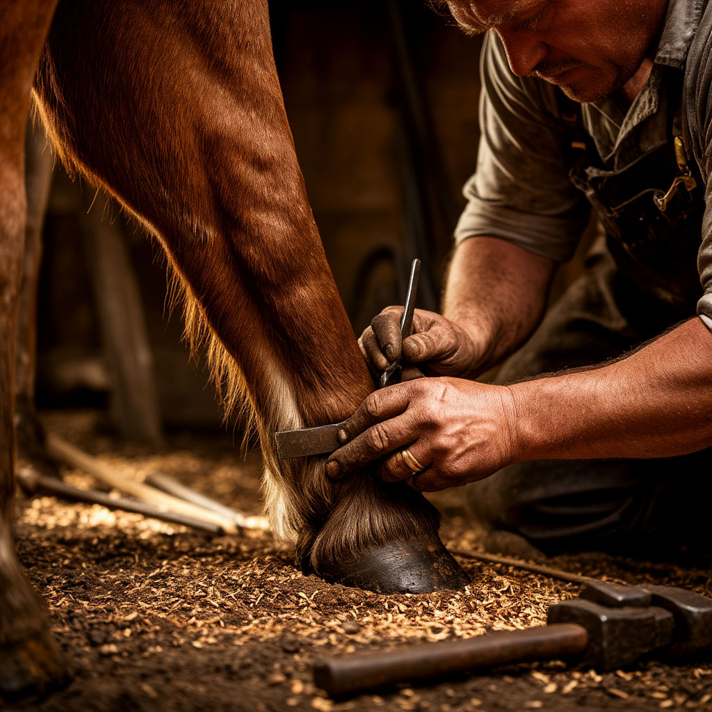 Hoof care after laminitis in horses
